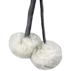 Northlight Silver Fox Faux Fur Christmas Stocking With Pom Poms - 20.5" -Christmas Decorations Store GUEST 7a72a19e 1aa0 4458 b0ec 547c4e3b91ef