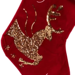 Northlight Reindeer And Snowflake Sequin Christmas Stockings - 20" - Red And White - Set Of 2 -Christmas Decorations Store GUEST 7b5076a0 197b 4db2 aa3c 4378234a9aa5