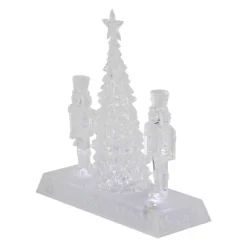Northlight LED Lighted Icy Crystal Nutcracker And Christmas Tree Decoration - 9" - White Lights -Christmas Decorations Store GUEST 7e46ae7c 56da 4efa 8543 be81ee841989