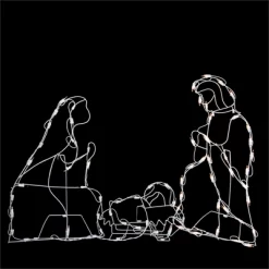 Northlight 25.5" Holy Family Nativity Scene Lighted Outdoor Christmas Decor