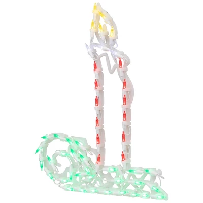 Northlight LED Lighted Candle Christmas Window Silhouette - 17.5" - Multicolor Lights 6 Northlight LED Lighted Candle Christmas Window Silhouette - 17.5" - Multicolor Lights - Image 4