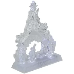 Northlight LED Lighted Nativity Scene In Stable Acrylic Christmas Decoration - 10.75" -Christmas Decorations Store GUEST 838b4ad2 9203 4c8c b5dd 03872197c8e3