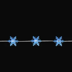 Northlight LED Blue Snowflake Micro Fairy Christmas Lights - Warm White - 6' Copper Wire