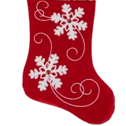 Northlight 20.5-Inch Red And White Velvet With White Snowflake Christmas Stocking -Christmas Decorations Store GUEST 854813ea 89da 4a18 a30b 704460fb73c5