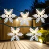 Northlight 10-Count White Glittered Snowflake Christmas Light Set, 6ft Green Wire -Christmas Decorations Store GUEST 872d2b52 1ba2 4a76 ab18 f3f31454b2e7
