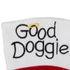 Northlight 19" Red And White Embroidered Halo "Good Doggie" Christmas Stocking With Cuff