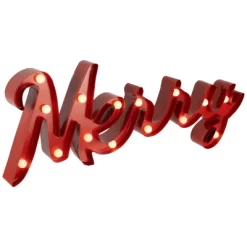 Northlight Lighted "Merry" Christmas Decoration - 20.5" -Christmas Decorations Store GUEST 88fc319d edfd 4c4b b584 4be2b314930a