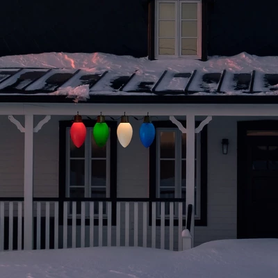 Northlight Lighted Blow Mold C7 Bulbs Christmas Decorations - 20" - Set Of 4 4 Northlight Lighted Blow Mold C7 Bulbs Christmas Decorations - 20" - Set Of 4 - Image 2