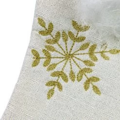 Northlight 20" Cream With Gold Snowflakes Christmas Stocking With Faux Fur Cuff -Christmas Decorations Store GUEST 8a6feb21 f88e 4e80 b8eb a50c56ea29b7