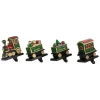 Northlight Set Of 4 Merry Christmas Train Stocking Holders 5"