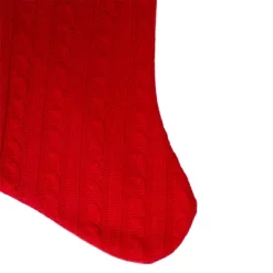 Northlight 19" Red And White Cable Knit Christmas Stocking With Fur Cuff -Christmas Decorations Store GUEST 8bb1bcb2 2134 49cb af33 d1846d58bc3f