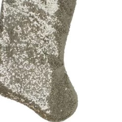 Northlight 22" Golden Metallic Sequined Christmas Stocking With Satin Cuff -Christmas Decorations Store GUEST 8cbc3dd2 6948 40ef 9b79 4a1f1c5f7a21