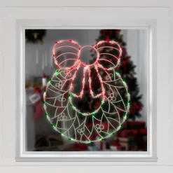 Northlight Lighted Wreath Window Silhouette Christmas Decoration - 16" -Christmas Decorations Store GUEST 8fcc5abe f398 4698 96c6 0f564e46d8ca