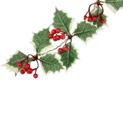 Northlight 3" X 3.25' Pre-Lit Holly And Berry Christmas Garland, Warm White LED Lights -Christmas Decorations Store GUEST 909af8fd 4442 4c38 af3d 84adc2c3df24