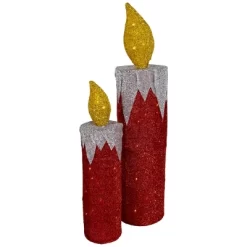 Northlight LED Lighted Candles Outdoor Christmas Decorations - 22.75" - Red - Set Of 2 -Christmas Decorations Store GUEST 92cf39e0 2bbd 43df b466 a4768ea1b3c0