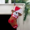 Northlight 17" Red And Brown "DOG" Embroidered Christmas Stocking With Cuff -Christmas Decorations Store GUEST 94d0fb08 9043 4bad afef 8367a149941b