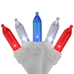 Northlight Patriotic LED Mini Christmas Light Set - 15.5' White Wire - 50ct -Christmas Decorations Store GUEST 95866006 9302 4395 b645 431b6f1c9922