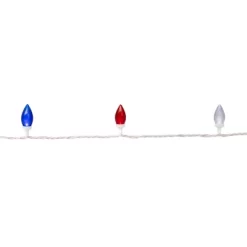 Northlight Patriotic LED C9 Christmas Lights - Red, White And Blue - 16' White Wire - 25ct -Christmas Decorations Store GUEST 95f4c335 f043 4b82 821a 6a8efc3ccd54