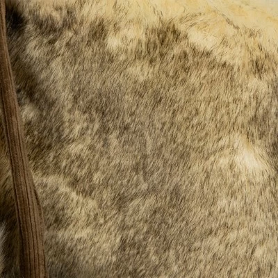 Northlight Faux Fur Christmas Stocking With Pom Poms - 20.5" - Beige And Brown 7 Northlight Faux Fur Christmas Stocking With Pom Poms - 20.5" - Beige And Brown - Image 5