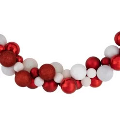 Northlight 6' Red And White 3-Finish Shatterproof Ball Christmas Garland -Christmas Decorations Store GUEST 97f8c958 9a92 4f30 ac6a 2cb0a9ed703d