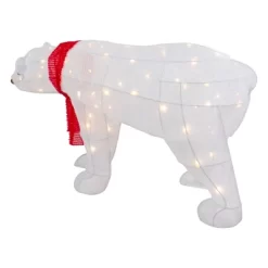 Northlight LED Lighted Tinsel Polar Bear Outdoor Christmas Decoration - 32" - Warm White Lights -Christmas Decorations Store GUEST 98fa881c c7c9 477c 8f81 fb555275c01c