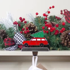 Northlight Vintage Station Wagon Car With Tree Christmas Stocking Holder - 5.25"