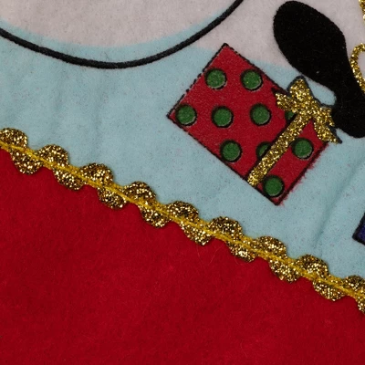 Northlight Santa And Snowman Christmas Stocking - 19" - Red And White 4 Northlight Santa And Snowman Christmas Stocking - 19" - Red And White - Image 2