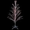 Northlight 4' Prelit Artificial Christmas Tree White Lighted Cascade Twig Outdoor Decoration - Multi-Color Lights