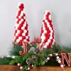 Northlight Pom Pom Cone Tree Christmas Decoration - 13" - White And Red -Christmas Decorations Store GUEST 9e011594 54cb 409e bd1c 59d570b3edae