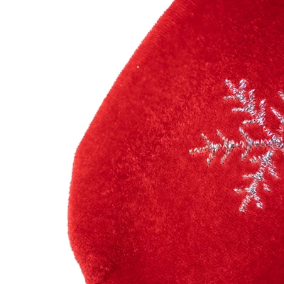 Northlight 20" Red Velveteen Sequined Christmas Tree Stocking With Green Cuff 5 Northlight 20" Red Velveteen Sequined Christmas Tree Stocking With Green Cuff - Image 3