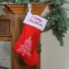 Northlight 15.75" Red And White Merry Christmas Tree Stocking With Cuff -Christmas Decorations Store GUEST 9ec65df5 1f79 4cde 84b4 276506d8459e