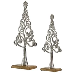 Northlight Starry Trees Metal Christmas Decorations - 18.5" - Silver - Set Of 2 -Christmas Decorations Store GUEST a00e0e39 6d44 43cd 951e cd4f5acddc24