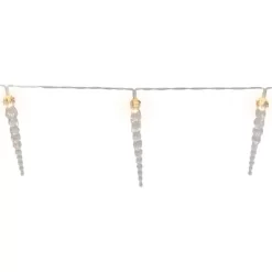 Northlight Icicle String Christmas Light Set - Warm White - 4.5' Clear Wire - 10ct -Christmas Decorations Store GUEST a03f8b7a 3d10 4dbc a3c4 97e2955dcf6c
