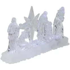 Northlight LED Lighted Nativity Scene Acrylic Christmas Decoration - 12.25" -Christmas Decorations Store GUEST a0e4a059 ca60 4c76 9ed2 a696af156ec7
