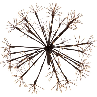 Northlight 12" Pre-Lit LED Brown Christmas Ball Decoration - Warm White Lights 6 Northlight 12" Pre-Lit LED Brown Christmas Ball Decoration - Warm White Lights - Image 4