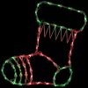 Northlight Lighted Stocking Silhouette Window Christmas Decoration - 18" - Red And Green -Christmas Decorations Store GUEST a424ecc3 d7e5 4c18 a721 733613cc01f2