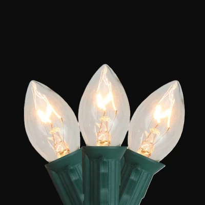 Northlight C7 Christmas String Lights - Clear - 24' Green Wire - 25ct 4 Northlight C7 Christmas String Lights - Clear - 24' Green Wire - 25ct - Image 2