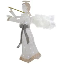 Northlight 36" LED Lighted Lace Angel With Flute Outdoor Christmas Decoration -Christmas Decorations Store GUEST a6bd0655 0e28 4eb6 9272 712825dfef63