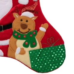 Northlight 20.5" Red And White Glittered Santa Claus And Reindeer Christmas Stocking 11 Northlight 20.5" Red And White Glittered Santa Claus And Reindeer Christmas Stocking -Christmas Decorations Store GUEST a815068e ec50 4216 9b90 6babd544817d