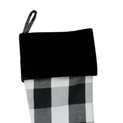 Northlight 20" White And Black Buffalo Plaid Christmas Stocking With Cuff 5 Northlight 20" White And Black Buffalo Plaid Christmas Stocking With Cuff -Christmas Decorations Store GUEST a839b5cf 4a19 4a54 ab20 89d858865364