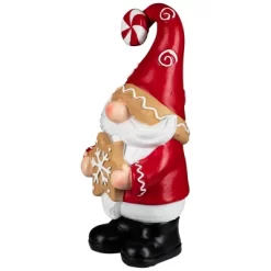 Northlight Gnome Holding Gingerbread Snowflake Cookie Christmas Decoration - 11.5" - Red -Christmas Decorations Store GUEST a9a706d9 a482 47f6 964d b91f841b036d