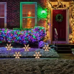 Northlight Lighted Snowflake Outdoor Christmas Pathway Markers - 14.25" - Set Of 5 -Christmas Decorations Store GUEST ac6a415e ad37 425f 805d b3e8b1464a0a