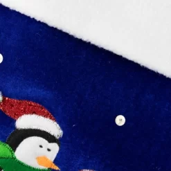 Northlight 24" Large Penguin And Bear Blue Velveteen Christmas Stocking With White Cuff -Christmas Decorations Store GUEST ad0d4879 f94c 4701 a31c 31fb9ccd8317