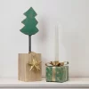 Northlight Metal Tree With Stars And Chunky Wooden Base Christmas Decoration - 16.75" - Green -Christmas Decorations Store GUEST ada1bec2 0981 4046 8b65 99fd62b905f1