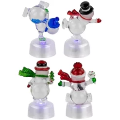 Northlight LED Lighted Color Changing Snowmen Acrylic Christmas Decorations - 4.25" - Set Of 4 -Christmas Decorations Store GUEST aebfd076 a481 4355 83aa 1e62d69aa382