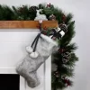 Northlight Silver Fox Faux Fur Christmas Stocking With Pom Poms - 20.5" 1 Northlight Silver Fox Faux Fur Christmas Stocking With Pom Poms - 20.5" -Christmas Decorations Store GUEST aef8e067 06b8 495a aedd ab2bd0fa8cd3