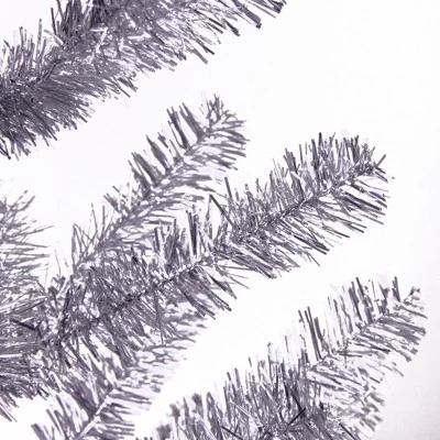 Northlight 3' Medium Silver Tinsel Twig Artificial Christmas Tree - Unlit 3 Northlight 3' Medium Silver Tinsel Twig Artificial Christmas Tree - Unlit