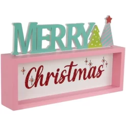 Northlight Lighted "Merry Christmas" Shadow Box Christmas Tree Decoration - 10" - Multicolor -Christmas Decorations Store GUEST b1606655 4d18 45a7 8816 790c8ee9482d