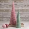 Northlight Twisted Cone Tree With Shiny Garland Christmas Decoration - 15.25" - Pink -Christmas Decorations Store GUEST b1a9c15a ad4d 40dd ac4a 1bc919c745b8