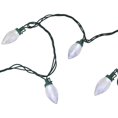 Northlight 25ct LED C9 Christmas String Lights Pure White - 16' Green Wire 6 Northlight 25ct LED C9 Christmas String Lights Pure White - 16' Green Wire - Image 4